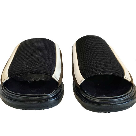 MARNI BLACK/BROWN FABRIC FUSSBETT SANDALS (37.5) - Picture 3 of 11